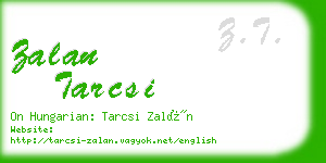 zalan tarcsi business card